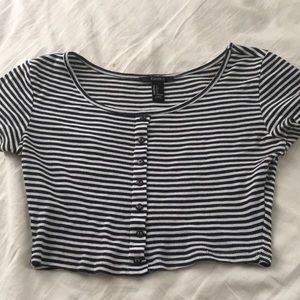 cropped button up shirt